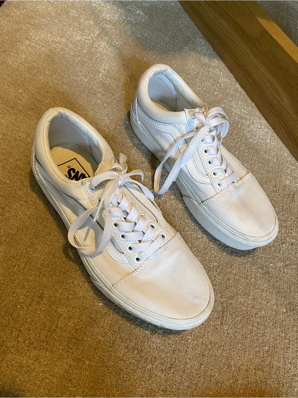 Vans White Low-Top Canvas Sneakers